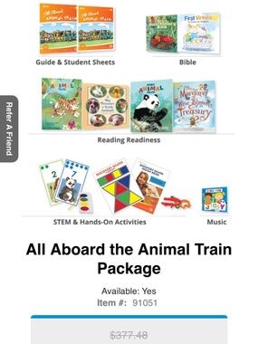 All Aboard the Animal Train Package - Colorful Kids Curriculum Set
